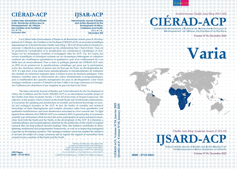 CIÉRAD-ACP, Volume N°18, Décembre 2024